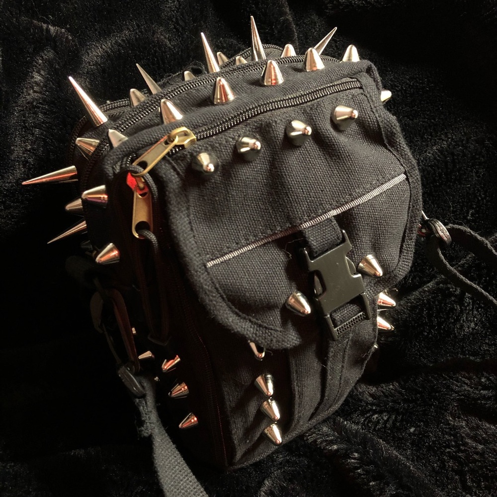 SOLD!! Handmade Custom spiked tactical  side bag